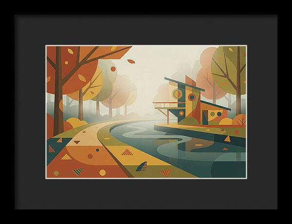 Autumn Mist Over Canal
