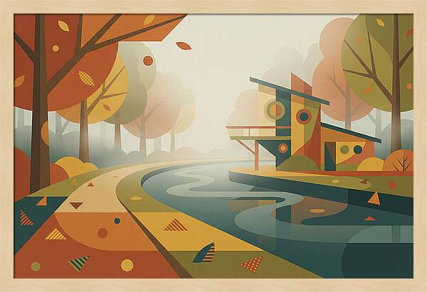 Autumn Mist Over Canal