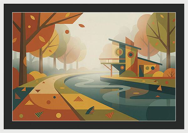 Autumn Mist Over Canal