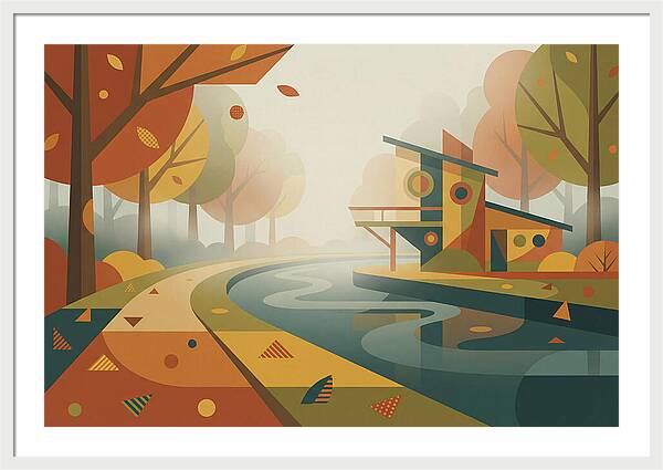 Autumn Mist Over Canal
