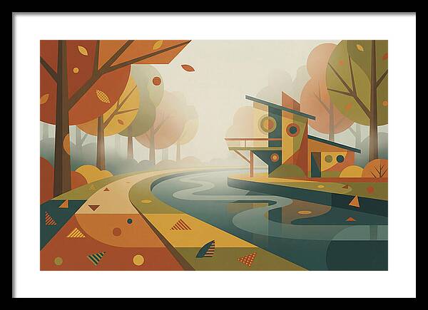 Autumn Mist Over Canal