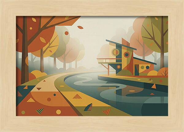 Autumn Mist Over Canal