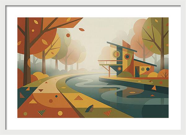 Autumn Mist Over Canal