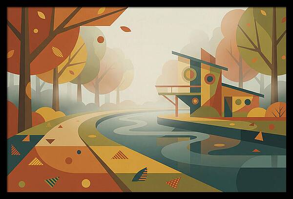 Autumn Mist Over Canal