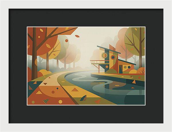 Autumn Mist Over Canal