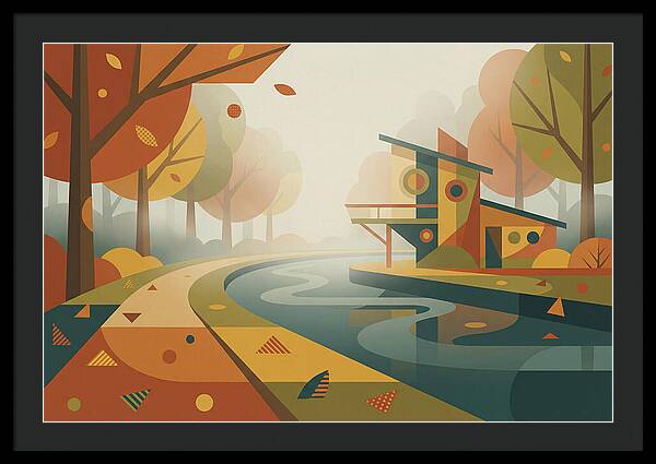 Autumn Mist Over Canal