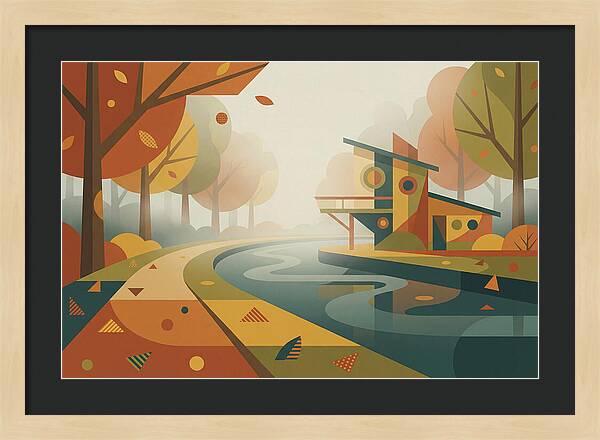 Autumn Mist Over Canal