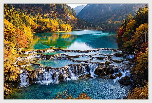 Autumn Serenity At Five Flower Lake