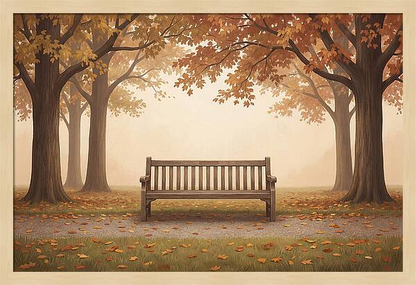 Autumn Serenity Beneath Trees
