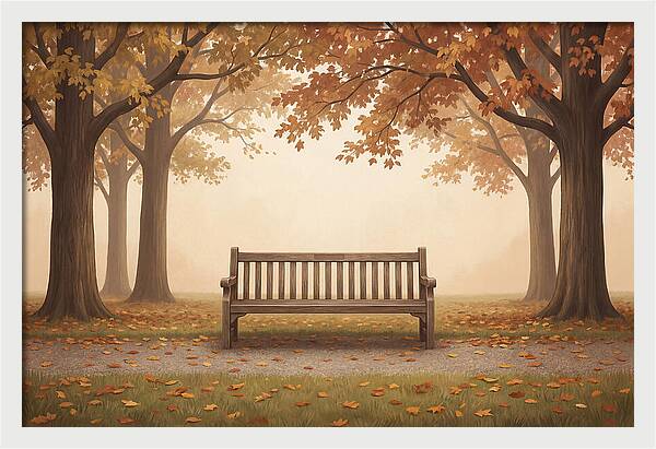 Autumn Serenity Beneath Trees