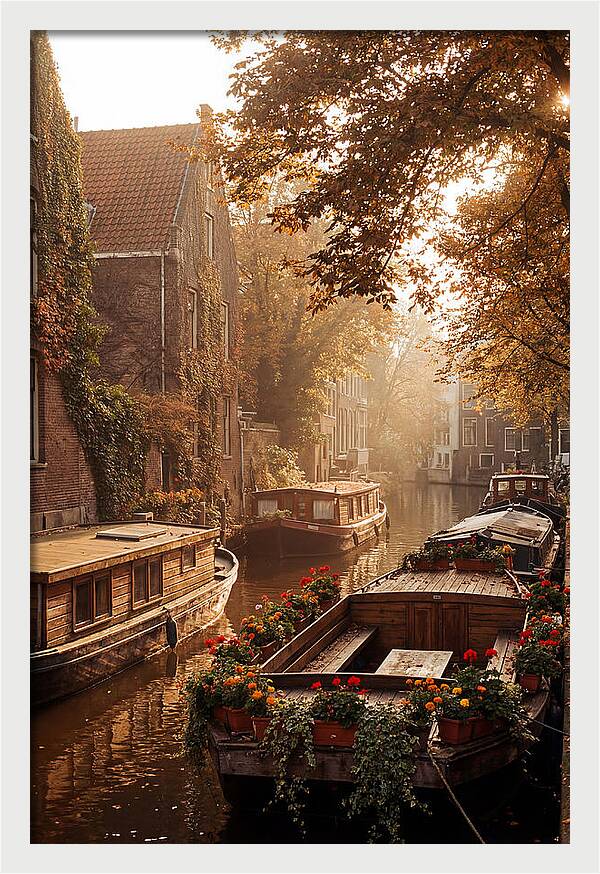 Autumn Serenity By The Canal