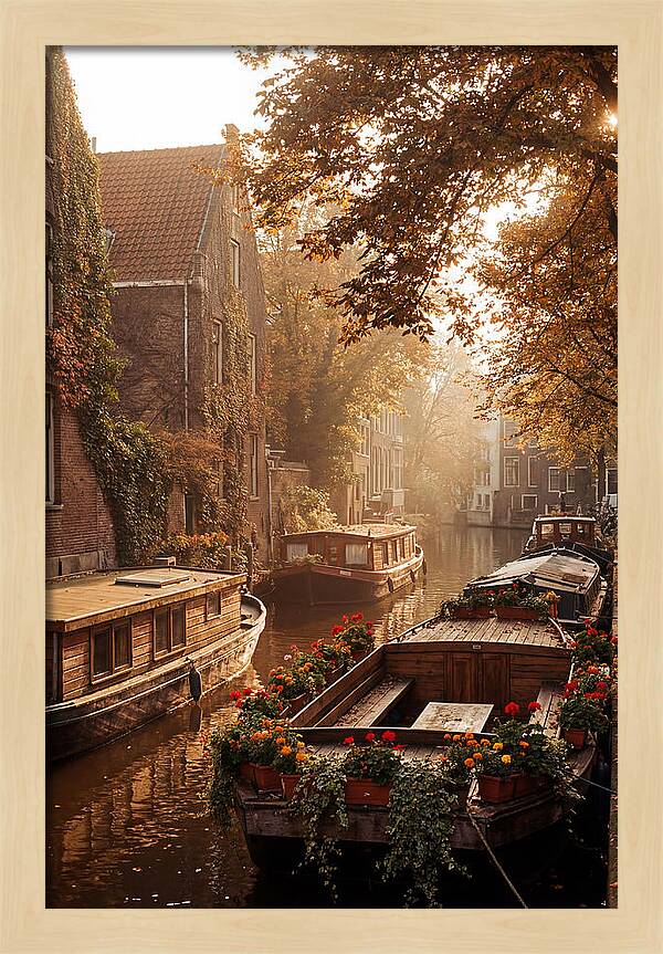 Autumn Serenity By The Canal