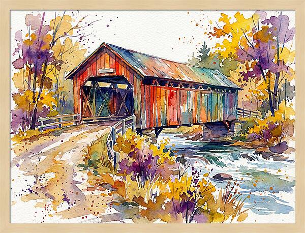 Autumn Serenity Over The Bridge