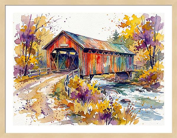 Autumn Serenity Over The Bridge