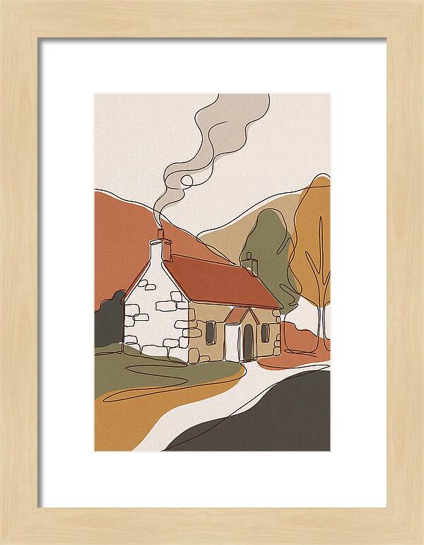 Autumn Smoke From Chimney