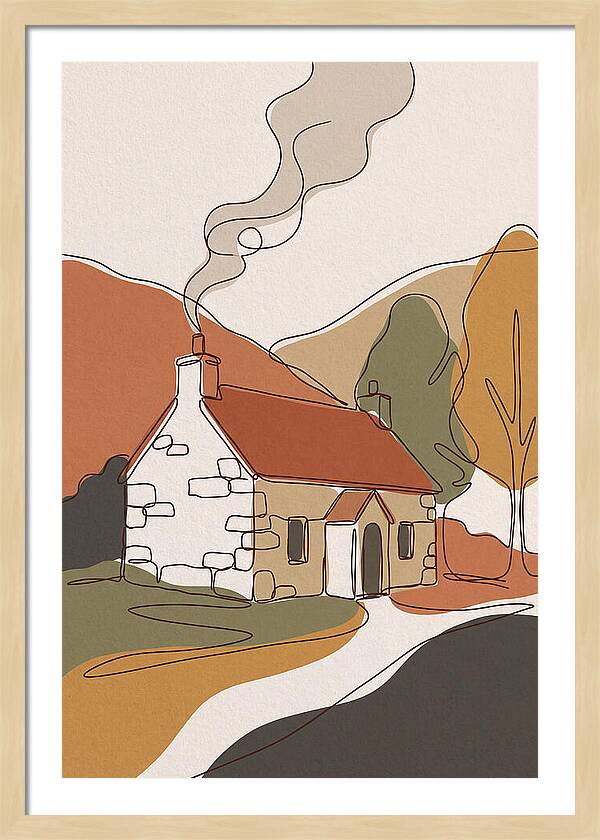 Autumn Smoke From Chimney