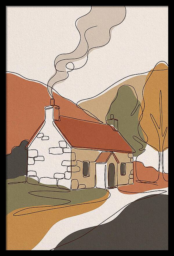Autumn Smoke From Chimney