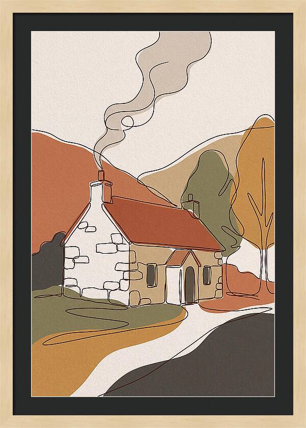 Autumn Smoke From Chimney