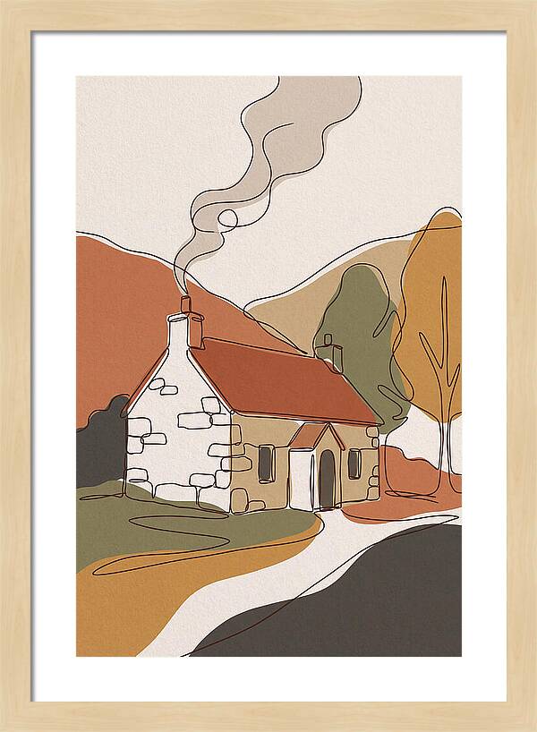 Autumn Smoke From Chimney