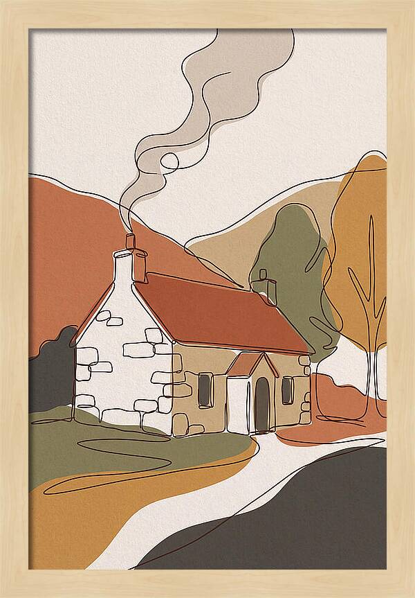 Autumn Smoke From Chimney