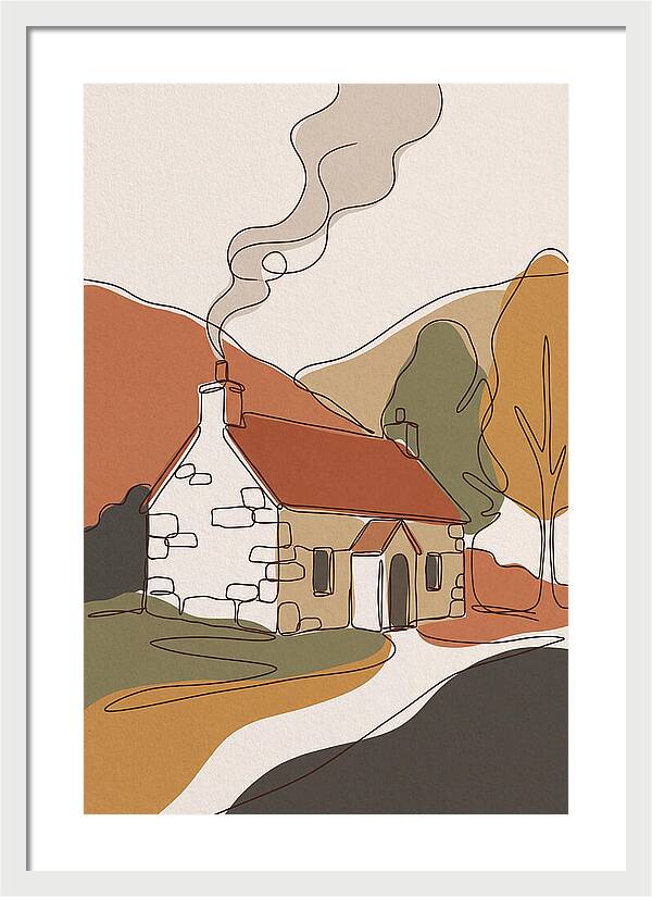 Autumn Smoke From Chimney