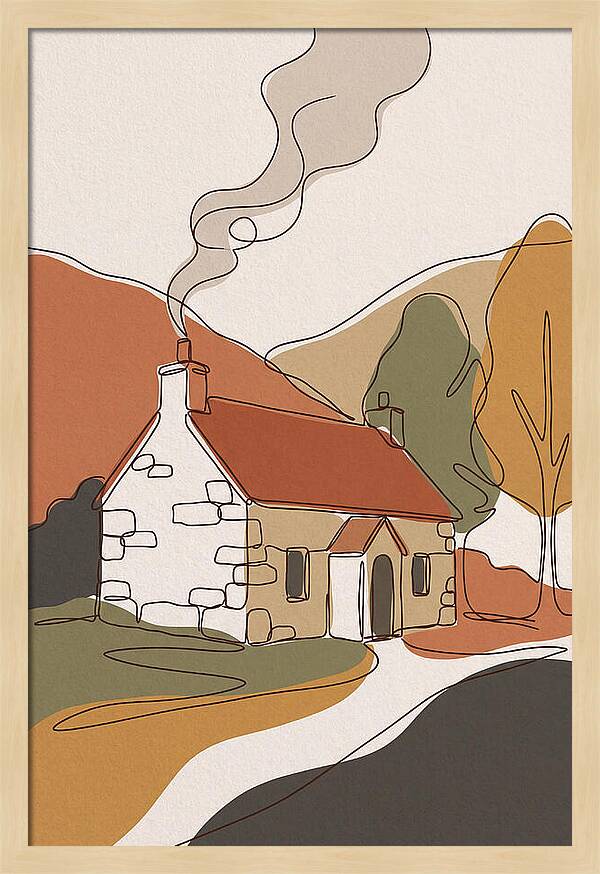 Autumn Smoke From Chimney