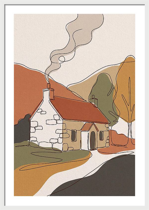 Autumn Smoke From Chimney