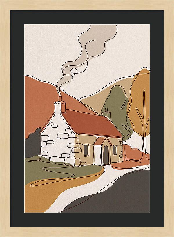 Autumn Smoke From Chimney