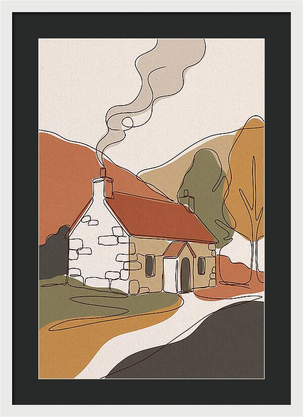 Autumn Smoke From Chimney