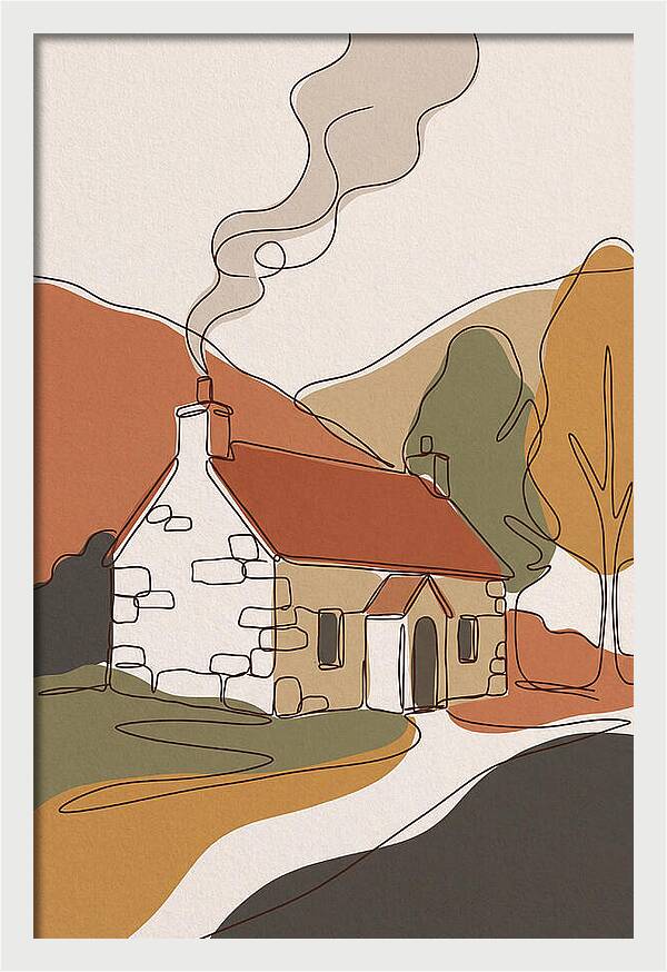 Autumn Smoke From Chimney