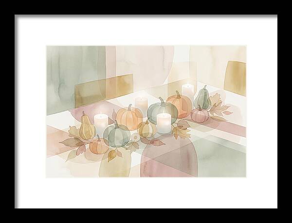 Autumn Table Setting With Candles