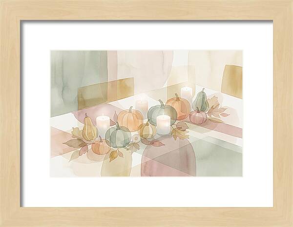 Autumn Table Setting With Candles