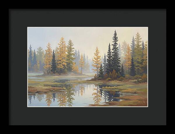 Autumn Tamarack Swamp Reflections