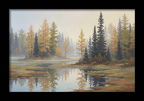 Autumn Tamarack Swamp Reflections