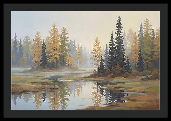 Autumn Tamarack Swamp Reflections
