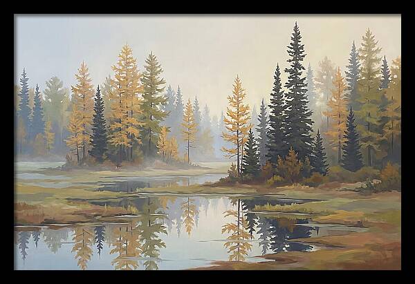 Autumn Tamarack Swamp Reflections