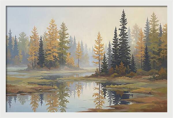 Autumn Tamarack Swamp Reflections