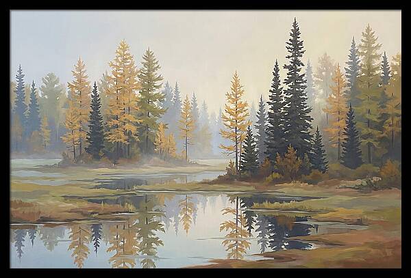 Autumn Tamarack Swamp Reflections