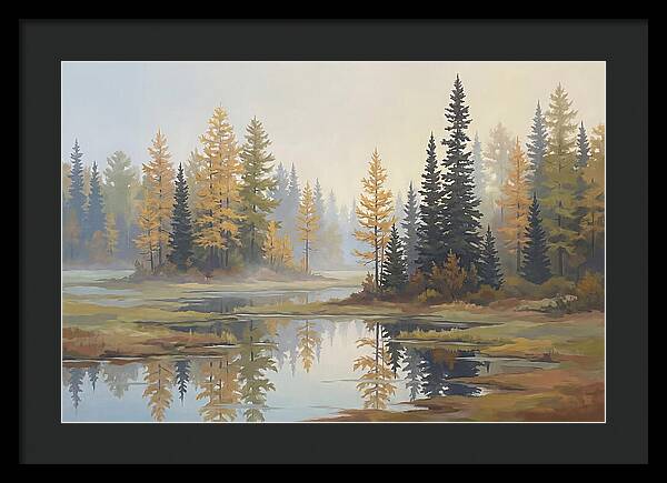 Autumn Tamarack Swamp Reflections