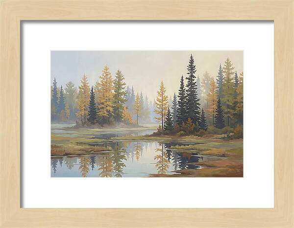 Autumn Tamarack Swamp Reflections