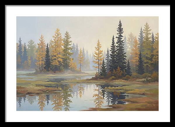 Autumn Tamarack Swamp Reflections