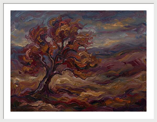 Autumn Tree In Expressionist Style