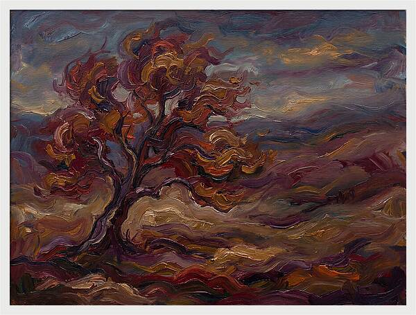 Autumn Tree In Expressionist Style