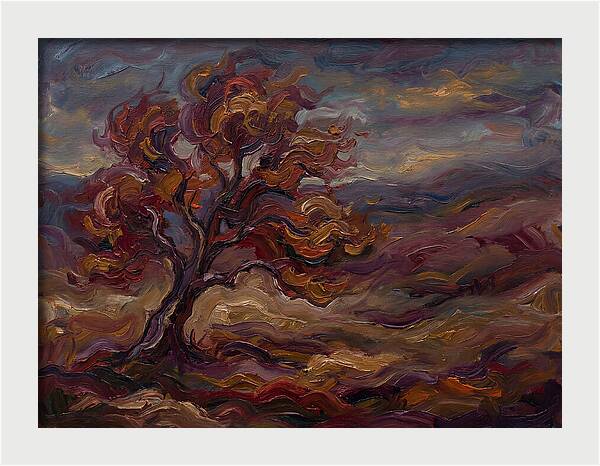 Autumn Tree In Expressionist Style