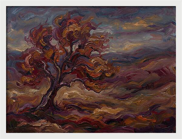 Autumn Tree In Expressionist Style