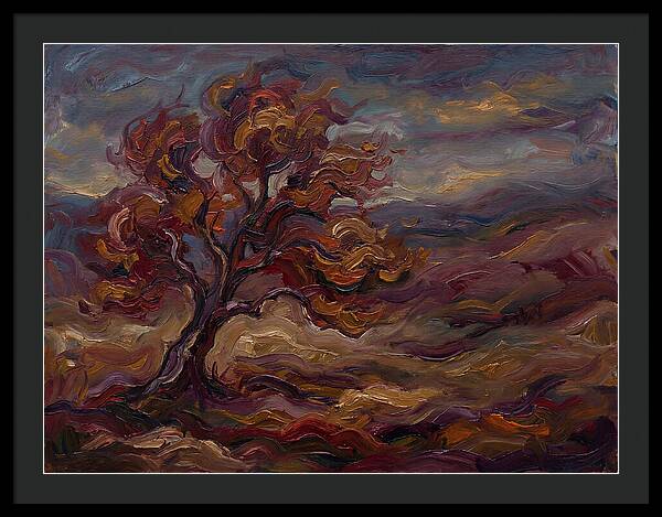 Autumn Tree In Expressionist Style