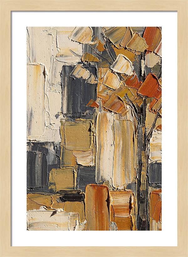 Autumn Tree In Palette Knife Style