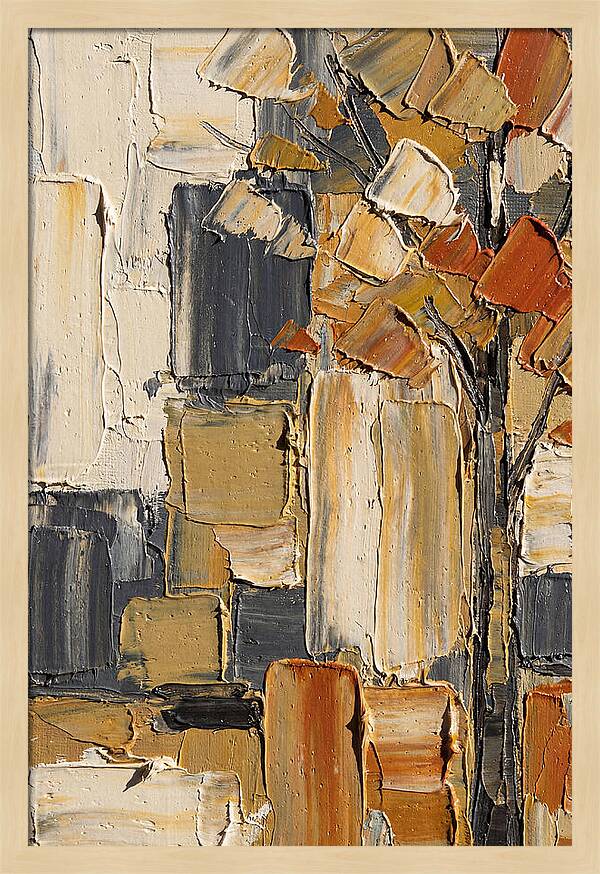 Autumn Tree In Palette Knife Style