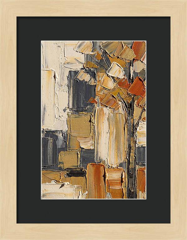 Autumn Tree In Palette Knife Style
