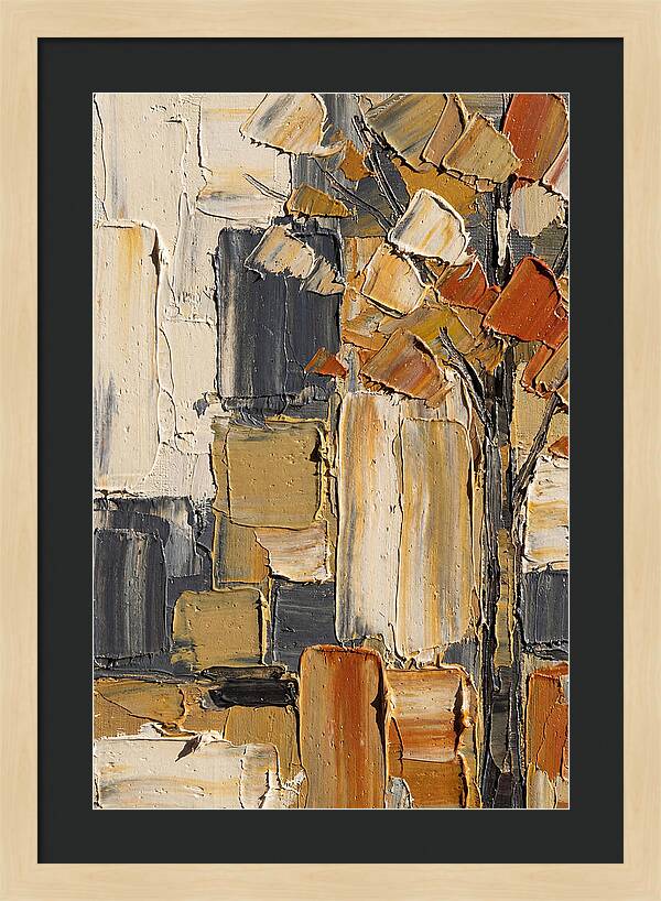 Autumn Tree In Palette Knife Style